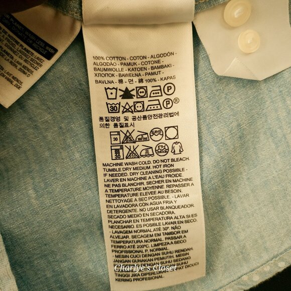 Levi's Vintage Womens 90s Sleeveless Polka‎ Dot Cotton Button-Down Shirt M - Picture 9 of 12